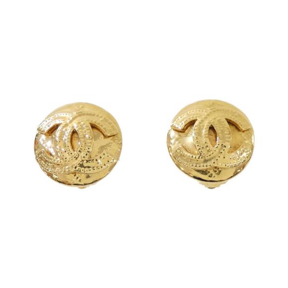 Chanel Coco Mark Gold Gold Plated earring - Picture 1 of 3